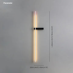 Applique da parete lineare LED in metallo dal design moderno