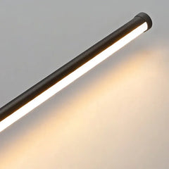 Applique da esterno design minimal lineare orientabile in LED metallo nero