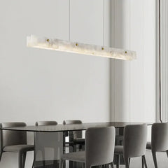 Lampadario in marmo lineare moderno LED dimmerabile per sala da pranzo