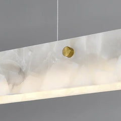 Lampadario in marmo lineare moderno LED dimmerabile per sala da pranzo