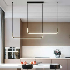 Lampadario lineare a LED design moderno dimmerabile per sala pranzo
