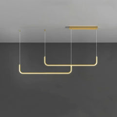 Lampadario lineare a LED design moderno dimmerabile per sala pranzo