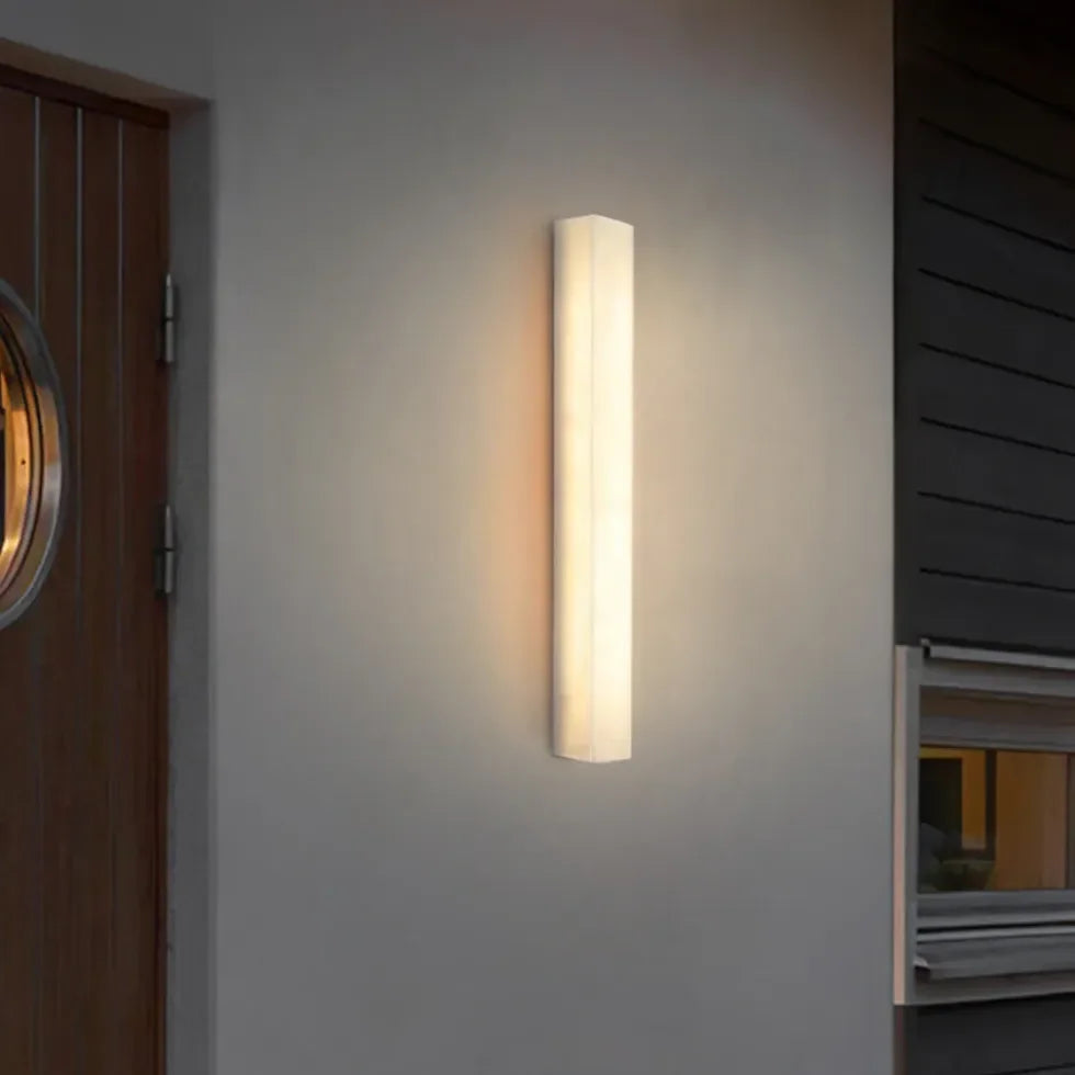 Applique da parete per esterno moderna LED solare effetto marmo lineare