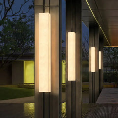 Applique da parete per esterno moderna LED solare effetto marmo lineare