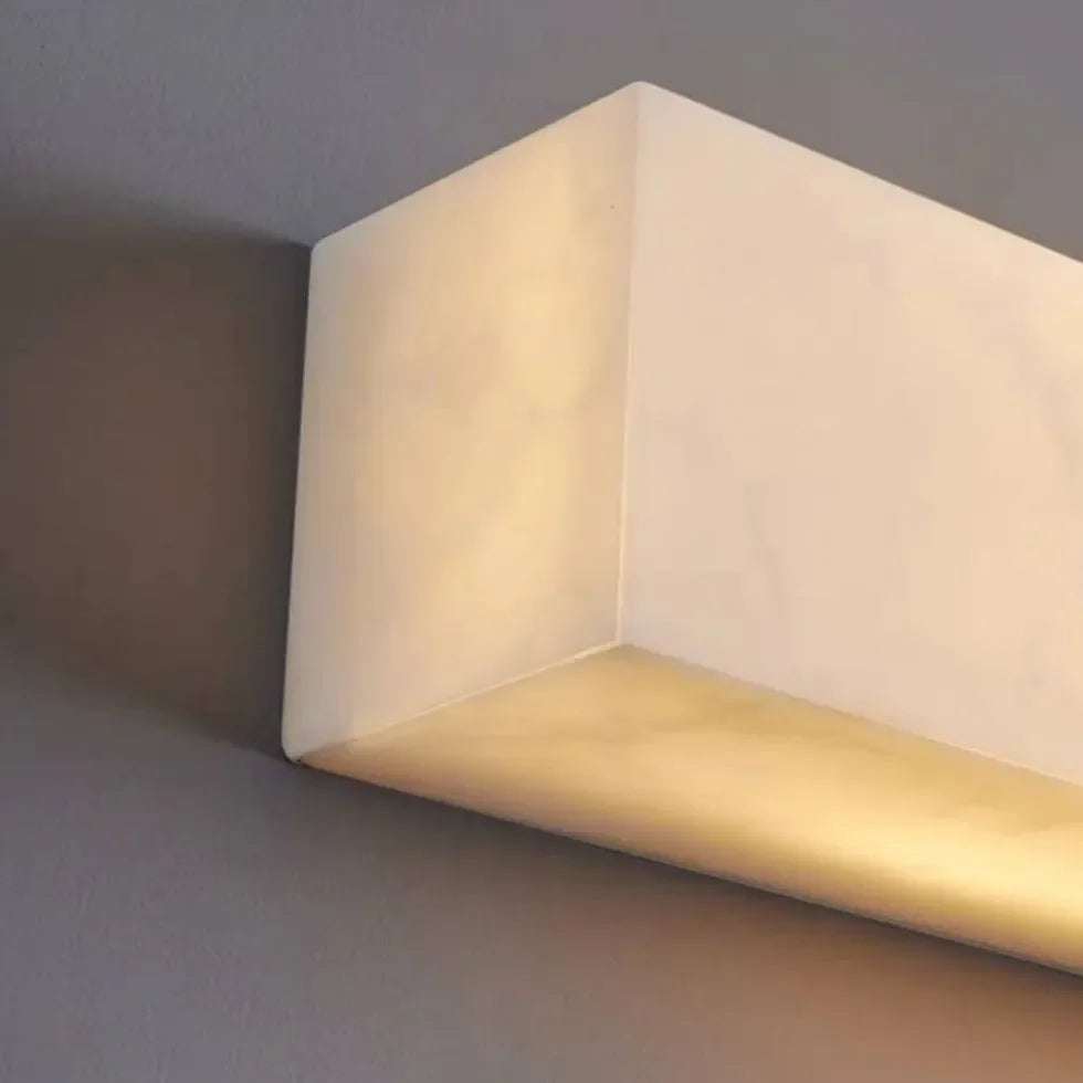 Applique da parete per esterno moderna LED solare effetto marmo lineare