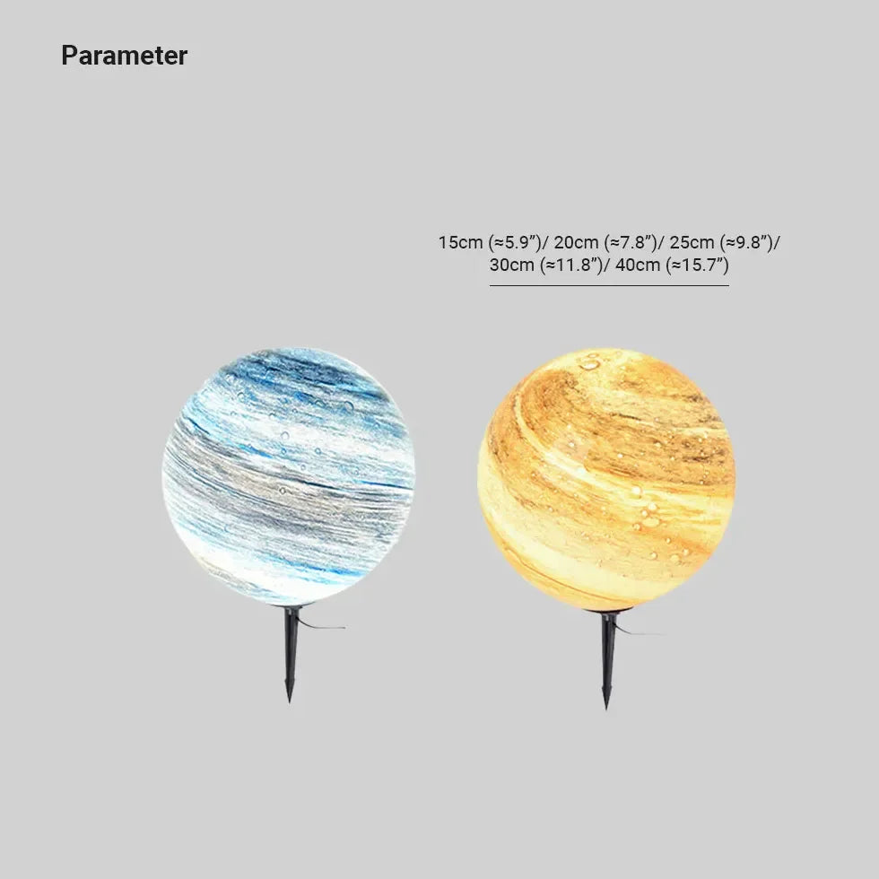 Luce decorativa da esterno a forma di luna con LED solare stile moderno per giardino