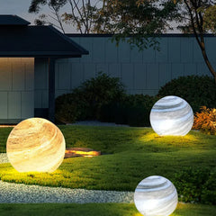 Luce decorativa da esterno a forma di luna con LED solare stile moderno per giardino