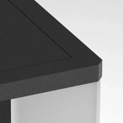 Lampada da pilastro LED solare moderna in metallo nero a cubo