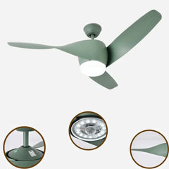 Ventilatore da soffitto silenzioso con telecomando LED dimmerabile per soggiorno