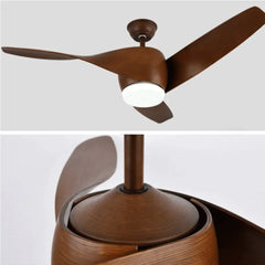 Ventilatore da soffitto silenzioso con telecomando LED dimmerabile per soggiorno
