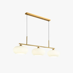 Lampadario Led per Cucina Bianco Vetro Elegante