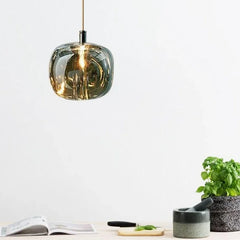 Lampadario a sospensione con sfere in cristallo moderno a LED per sala da pranzo