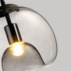 Lampadario a sospensione a sfera in vetro dal design moderno LED per sala da pranzo