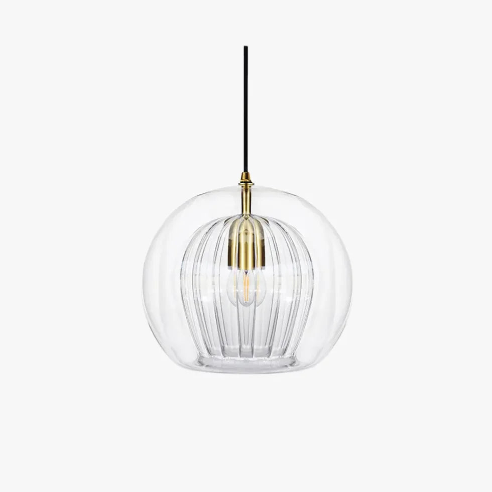 Lampadario a sospensione in vetro a sfera dal design moderno con LED per sala pranzo