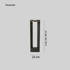 Lampione da giardino LED minimalista con cornice sottile nera