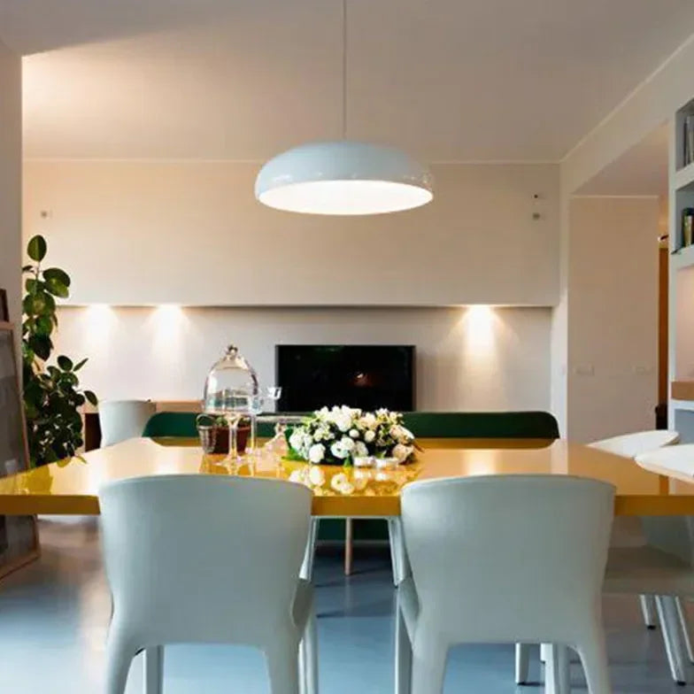 Lampadario a sospensione a cupola moderno in metallo per sala da pranzo