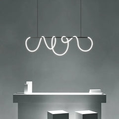 Lampadario a sospensione moderno a LED dimmerabile lineare per sala pranzo