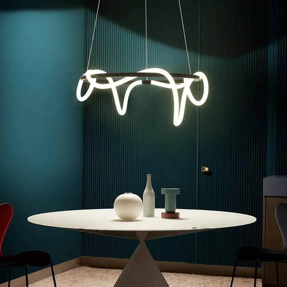 Lampadario a sospensione moderno a LED dimmerabile ad anello per sala pranzo