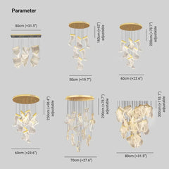 Lampadari a sospensione design moderno con effetto nastro LED per soggiorno