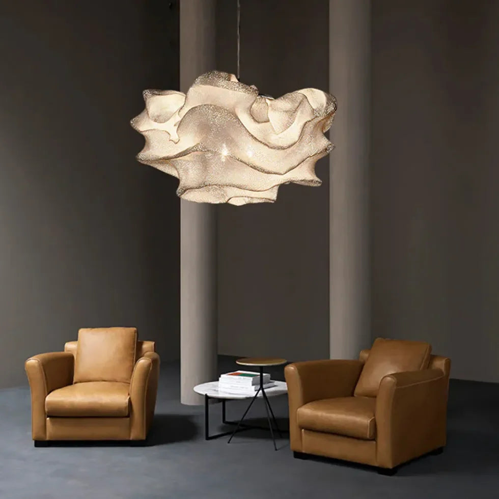Lampadario moderno di design a fiori LED in metallo per soggiorno