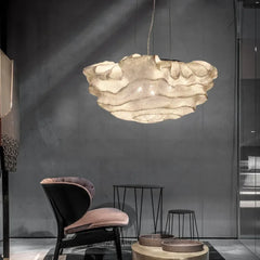 Lampadario moderno di design a fiori LED in metallo per soggiorno