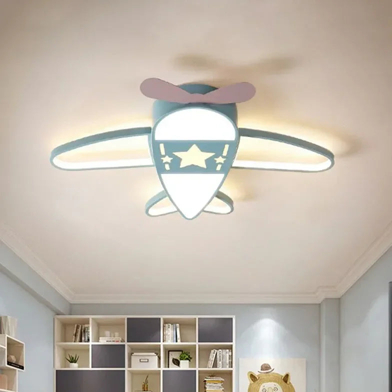 Plafoniera a soffitto per la cameretta a forma di aeroplano con luce LED dimmerabile