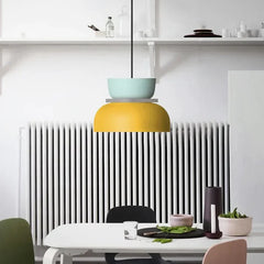 Lampadario macaron a sospensione nordico in metallo per sala da pranzo