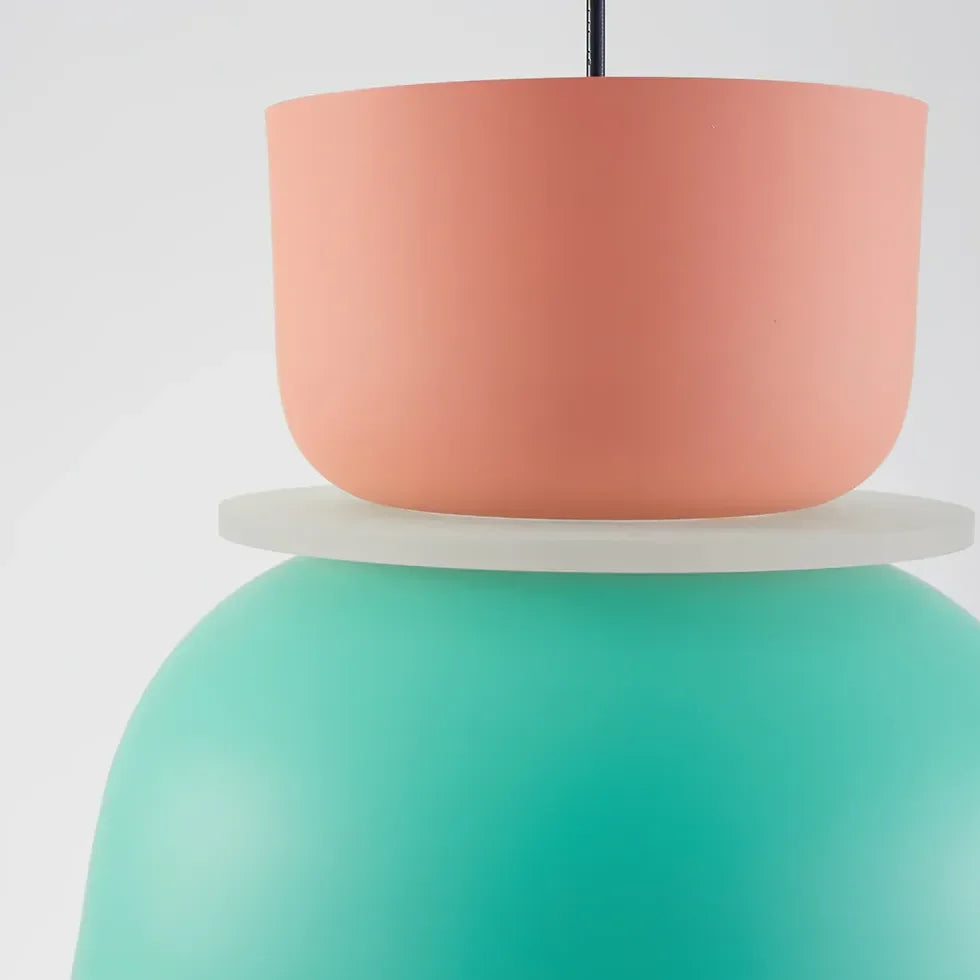 Lampadario macaron a sospensione nordico in metallo per sala da pranzo