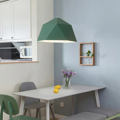 Lampadario a campana moderno in metallo dal design geometrico per la sala da pranzo