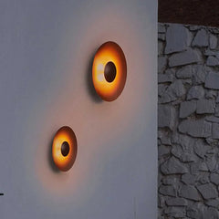 Applique da esterno tonda moderna a LED in metallo