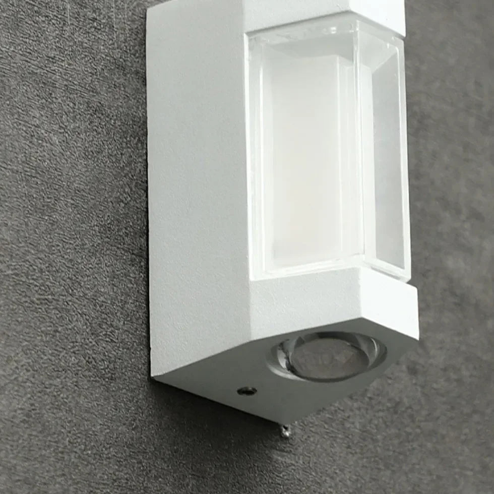 Applique da esterno a doppia emissione LED rettangolare stile moderno