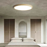 Plafoniera LED a soffitto rotonda stile nordico in legno dimmerabile per camera da letto