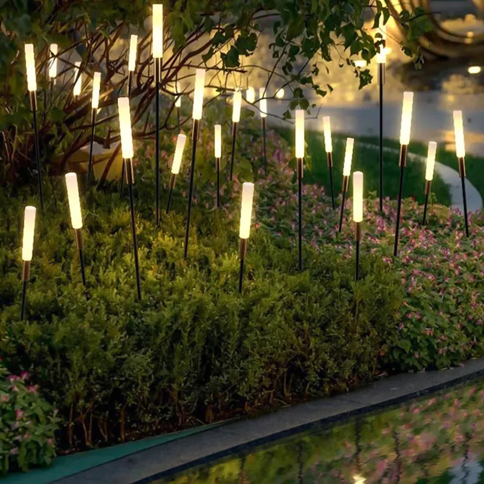 Luce decorativa da giardino solare in metallo dal design moderno