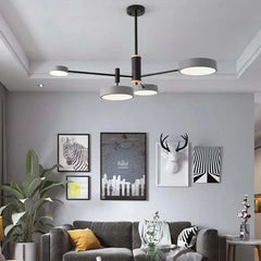Lampadario a bracci in metallo nordico LED dimmerabili per soggiorno