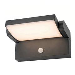 Applique da esterno con sensore di movimento LED orientabile nera moderna