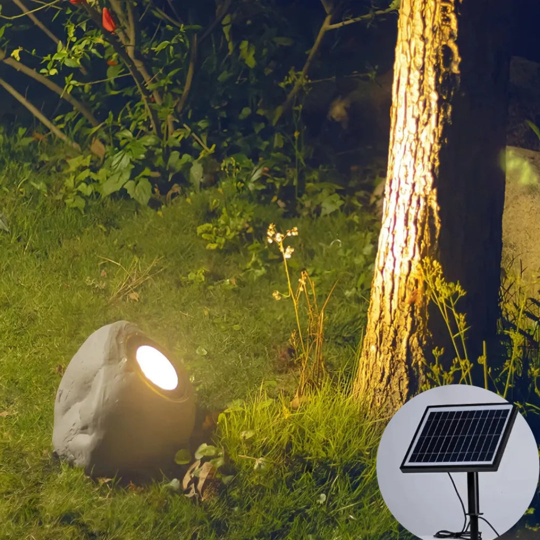 Lampada da giardino a forma di sasso moderna a LED per illuminazione d'accento