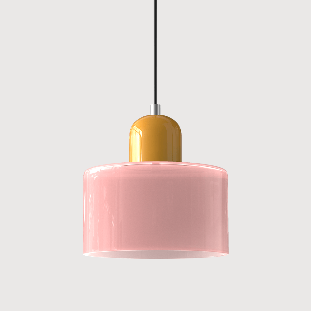 lampada sospesa rosa con cavo regolabile