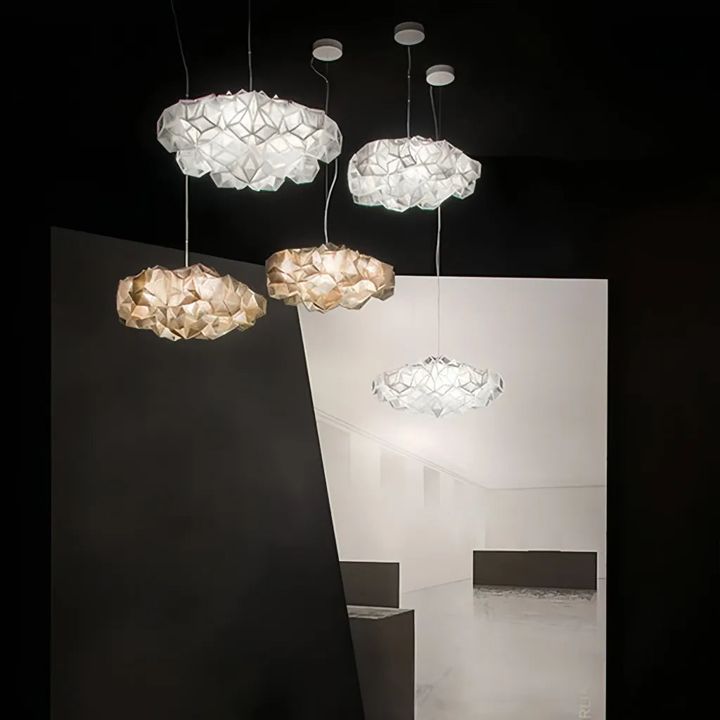 Lampadario moderno contemporaneo LED dimmerabile effetto nuvola in acrilico
