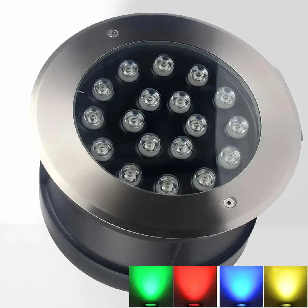 Segnapasso LED esterno calpestabile 24V da incasso rotondo design minimal per terrazzo