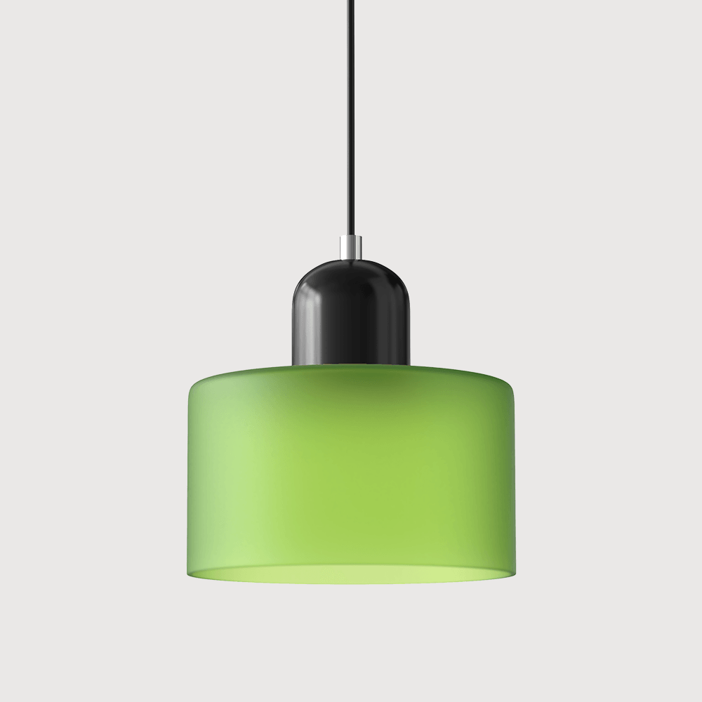 Lampada stile Morandi a sospensione LED in vetro cilindrica per sala da pranzo