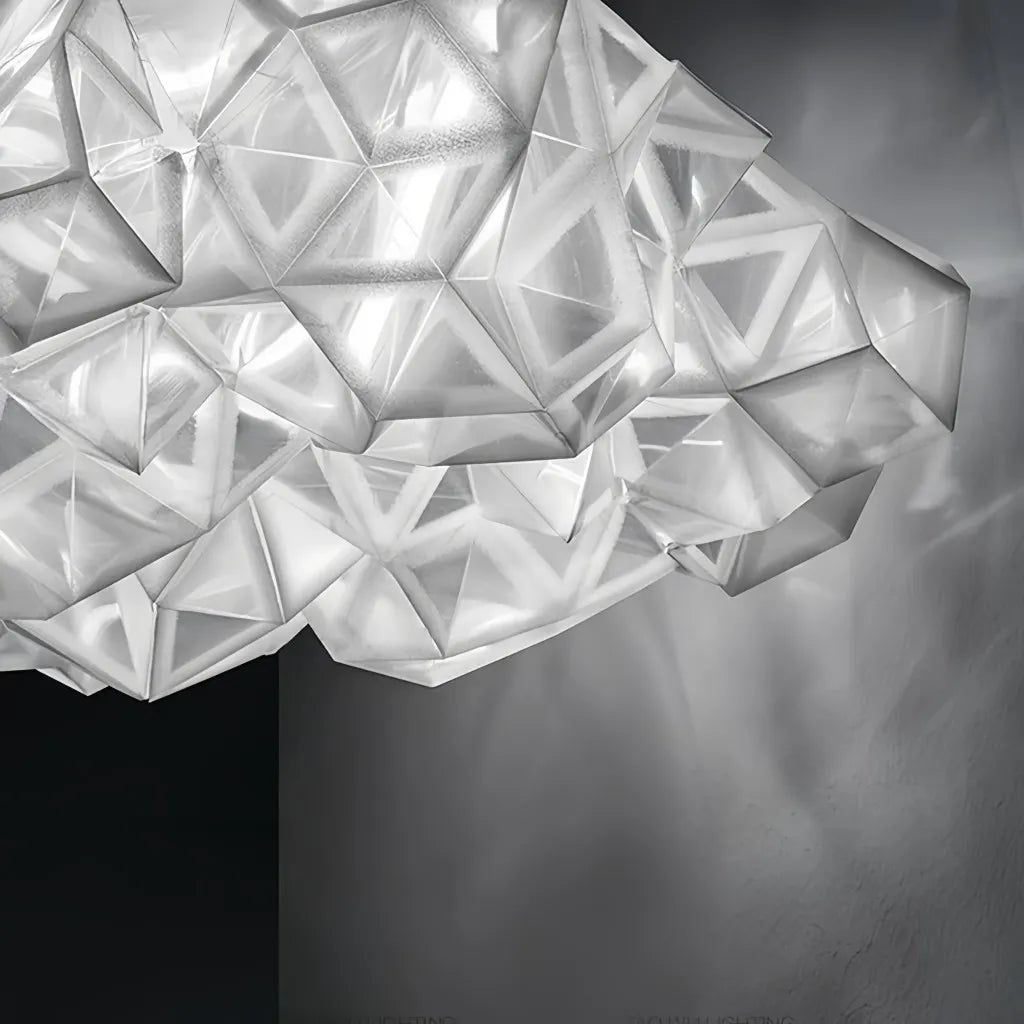 Lampadario moderno contemporaneo LED dimmerabile effetto nuvola in acrilico