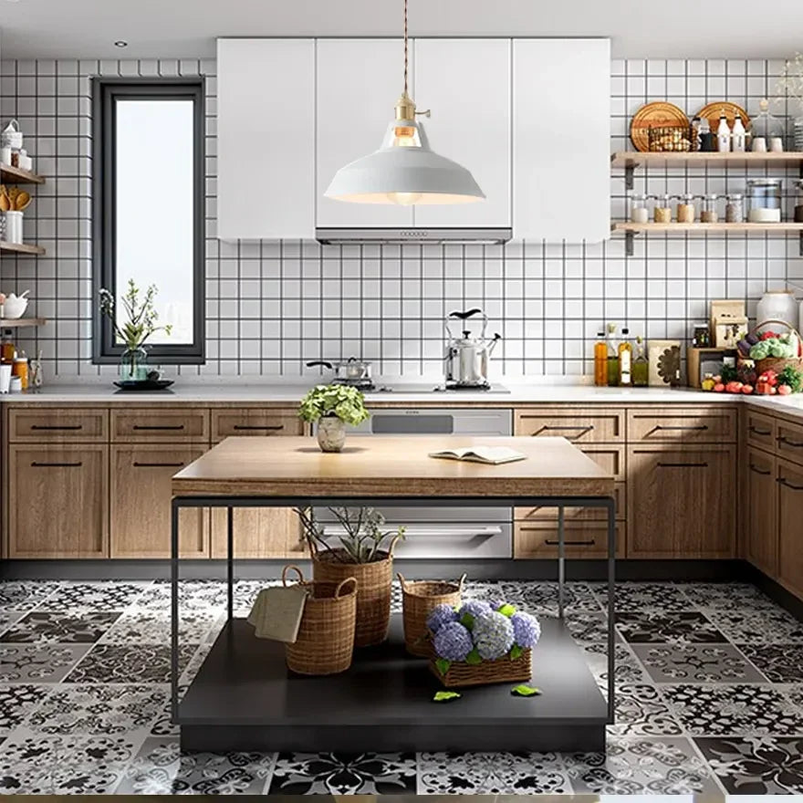 Lampadario a sospensione in metallo colorato stile nordico per la sala da pranzo