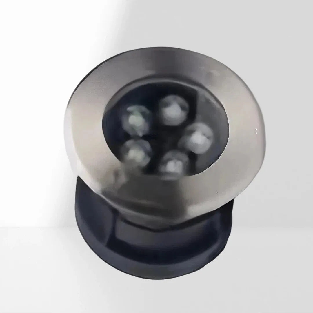 Segnapasso calpestabile esterno LED 12V da incasso rotondo in acciaio inox per giardino