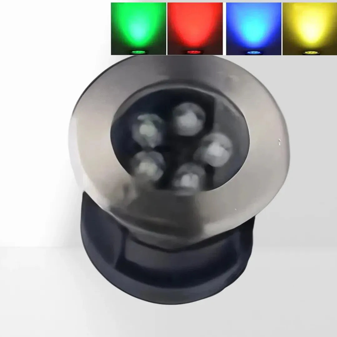 Segnapasso calpestabile esterno LED 12V da incasso rotondo in acciaio inox per giardino