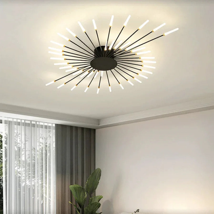 Plafoniera LED moderna in stile sputnik dimmerabile per soggiorno