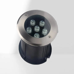 Segnapasso calpestabile esterno LED 12V da incasso rotondo in acciaio inox per giardino
