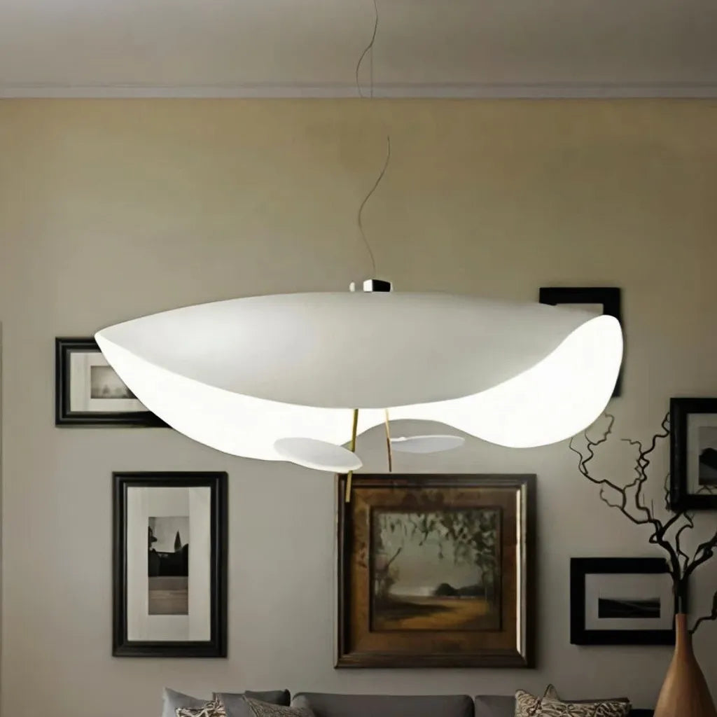 Lampada a sospensione moderna contemporanea dal design curvo con LED dimmerabile per sala pranzo