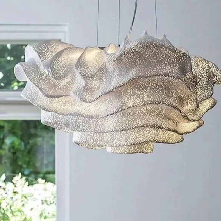 Lampadario moderno di design a fiori LED in metallo per soggiorno