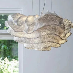 Lampadario moderno di design a fiori LED in metallo per soggiorno