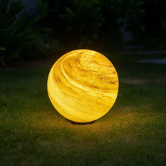 Luce decorativa da esterno a forma di luna con LED solare stile moderno per giardino